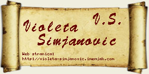 Violeta Simjanović vizit kartica